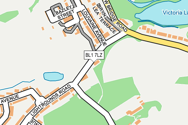 BL1 7LZ map - OS OpenMap – Local (Ordnance Survey)