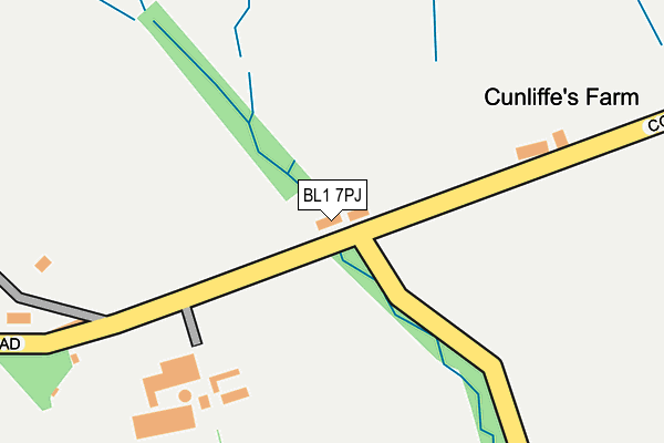 BL1 7PJ map - OS OpenMap – Local (Ordnance Survey) BL1 7PJ map - OS OpenMap – Local (Ordnance Survey)