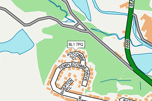 BL1 7PQ map - OS OpenMap – Local (Ordnance Survey)