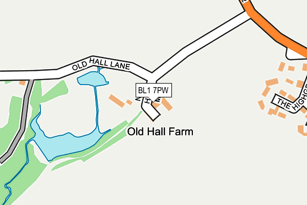 BL1 7PW map - OS OpenMap – Local (Ordnance Survey) BL1 7PW map - OS OpenMap – Local (Ordnance Survey)