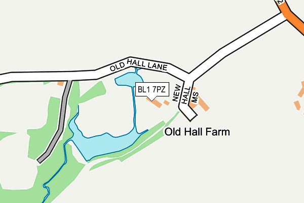 BL1 7PZ map - OS OpenMap – Local (Ordnance Survey) BL1 7PZ map - OS OpenMap – Local (Ordnance Survey)