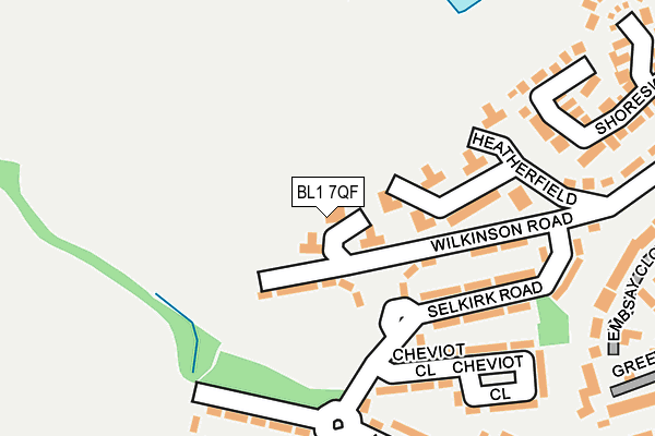 BL1 7QF map - OS OpenMap – Local (Ordnance Survey) BL1 7QF map - OS OpenMap – Local (Ordnance Survey)