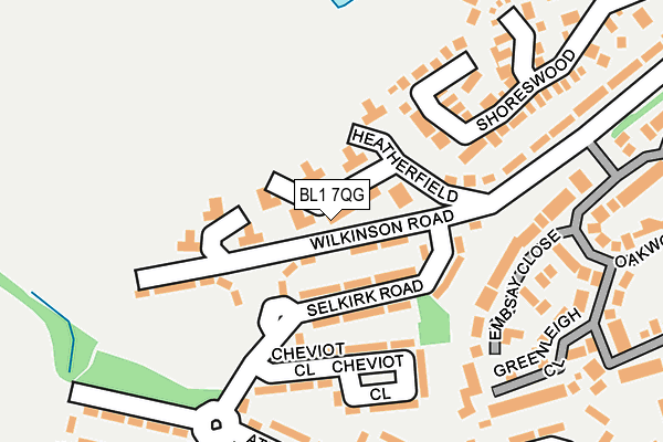 BL1 7QG map - OS OpenMap – Local (Ordnance Survey) BL1 7QG map - OS OpenMap – Local (Ordnance Survey)