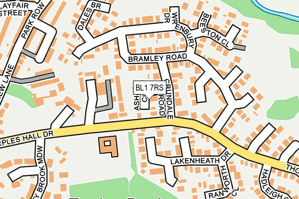 BL1 7RS map - OS OpenMap – Local (Ordnance Survey) BL1 7RS map - OS OpenMap – Local (Ordnance Survey)