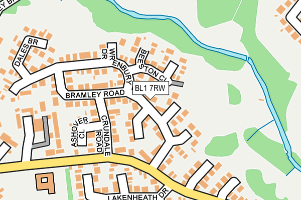 BL1 7RW map - OS OpenMap – Local (Ordnance Survey) BL1 7RW map - OS OpenMap – Local (Ordnance Survey)