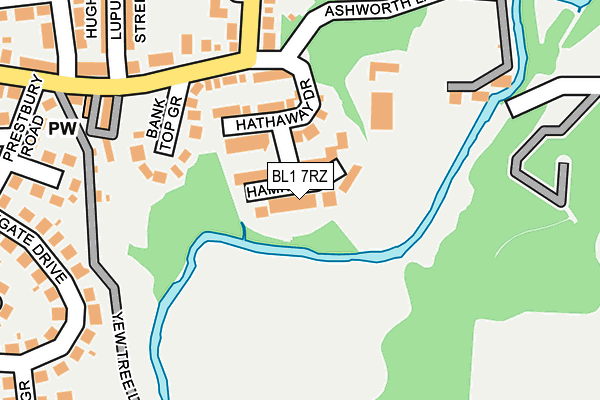 BL1 7RZ map - OS OpenMap – Local (Ordnance Survey) BL1 7RZ map - OS OpenMap – Local (Ordnance Survey)