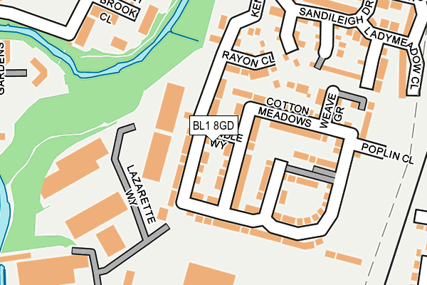BL1 8GD map - OS OpenMap – Local (Ordnance Survey) BL1 8GD map - OS OpenMap – Local (Ordnance Survey)