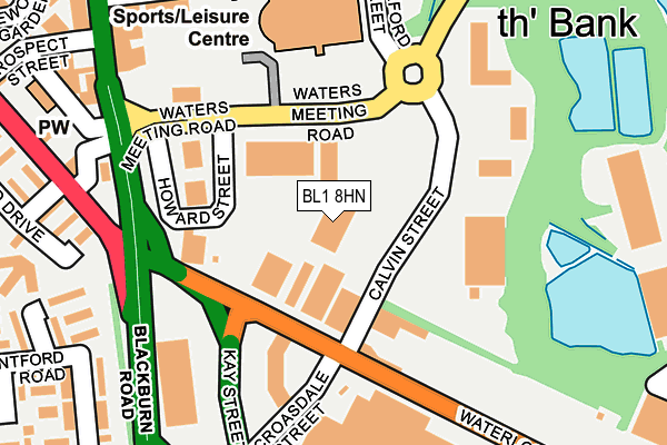 BL1 8HN map - OS OpenMap – Local (Ordnance Survey) BL1 8HN map - OS OpenMap – Local (Ordnance Survey)