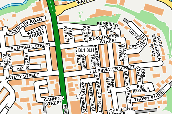 BL1 8LH map - OS OpenMap – Local (Ordnance Survey) BL1 8LH map - OS OpenMap – Local (Ordnance Survey)