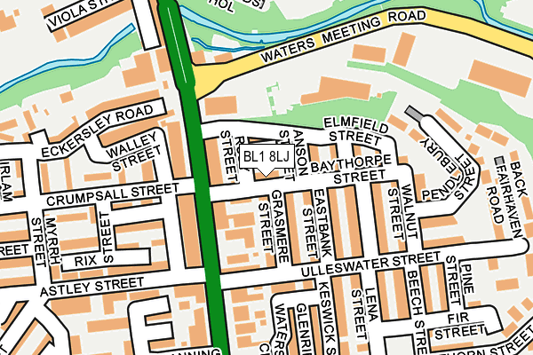 BL1 8LJ map - OS OpenMap – Local (Ordnance Survey) BL1 8LJ map - OS OpenMap – Local (Ordnance Survey)