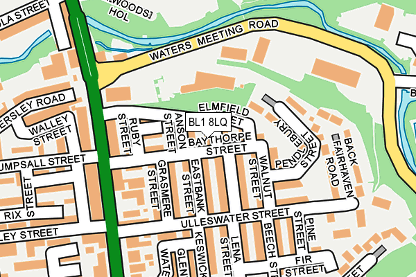 BL1 8LQ map - OS OpenMap – Local (Ordnance Survey) BL1 8LQ map - OS OpenMap – Local (Ordnance Survey)