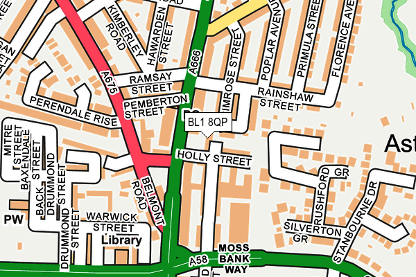 BL1 8QP map - OS OpenMap – Local (Ordnance Survey) BL1 8QP map - OS OpenMap – Local (Ordnance Survey)