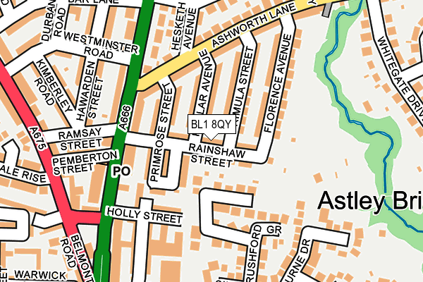 BL1 8QY map - OS OpenMap – Local (Ordnance Survey)