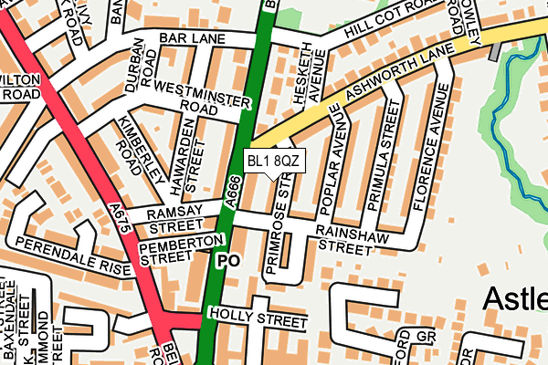 BL1 8QZ map - OS OpenMap – Local (Ordnance Survey) BL1 8QZ map - OS OpenMap – Local (Ordnance Survey)