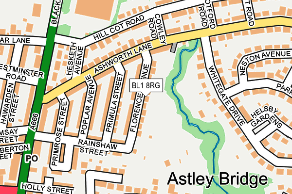 BL1 8RG map - OS OpenMap – Local (Ordnance Survey)