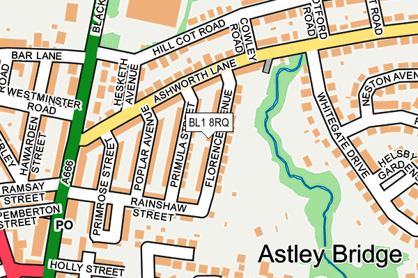 BL1 8RQ map - OS OpenMap – Local (Ordnance Survey)