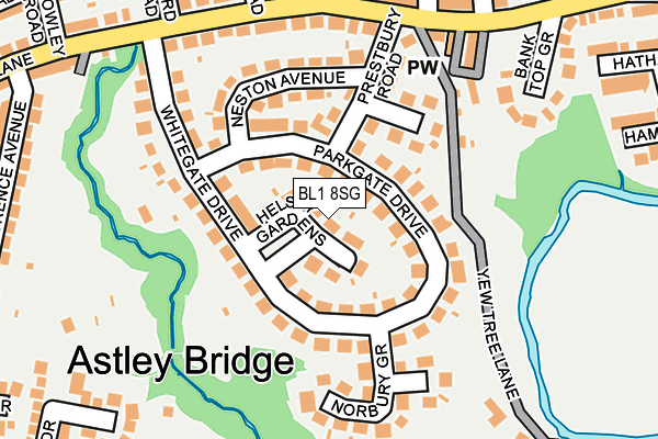 BL1 8SG map - OS OpenMap – Local (Ordnance Survey) BL1 8SG map - OS OpenMap – Local (Ordnance Survey)