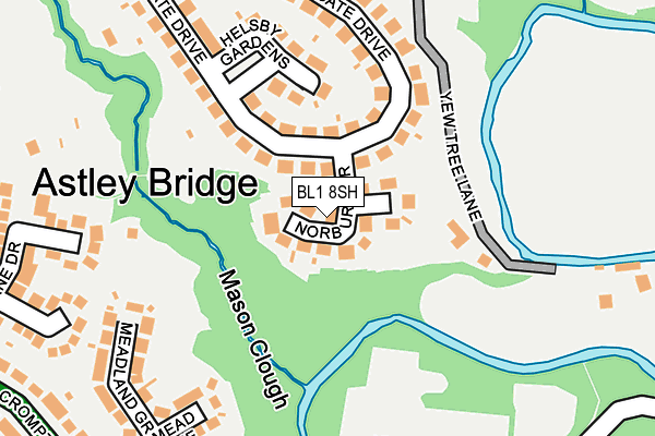 BL1 8SH map - OS OpenMap – Local (Ordnance Survey) BL1 8SH map - OS OpenMap – Local (Ordnance Survey)