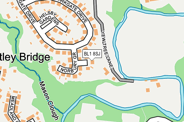 BL1 8SJ map - OS OpenMap – Local (Ordnance Survey) BL1 8SJ map - OS OpenMap – Local (Ordnance Survey)