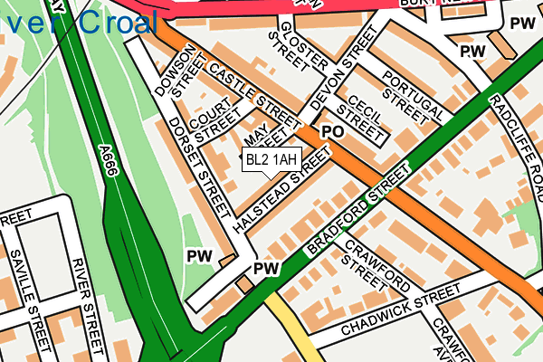 BL2 1AH map - OS OpenMap – Local (Ordnance Survey) BL2 1AH map - OS OpenMap – Local (Ordnance Survey)