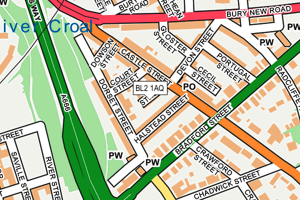 BL2 1AQ map - OS OpenMap – Local (Ordnance Survey) BL2 1AQ map - OS OpenMap – Local (Ordnance Survey)