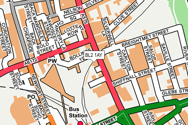 BL2 1AY map - OS OpenMap – Local (Ordnance Survey) BL2 1AY map - OS OpenMap – Local (Ordnance Survey)