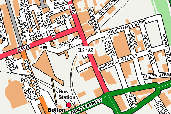 BL2 1AZ map - OS OpenMap – Local (Ordnance Survey) BL2 1AZ map - OS OpenMap – Local (Ordnance Survey)