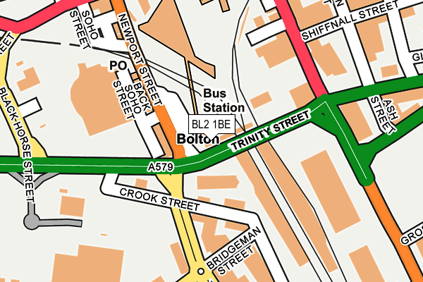 BL2 1BE map - OS OpenMap – Local (Ordnance Survey) BL2 1BE map - OS OpenMap – Local (Ordnance Survey)