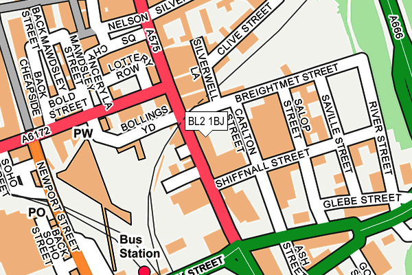 BL2 1BJ map - OS OpenMap – Local (Ordnance Survey) BL2 1BJ map - OS OpenMap – Local (Ordnance Survey)