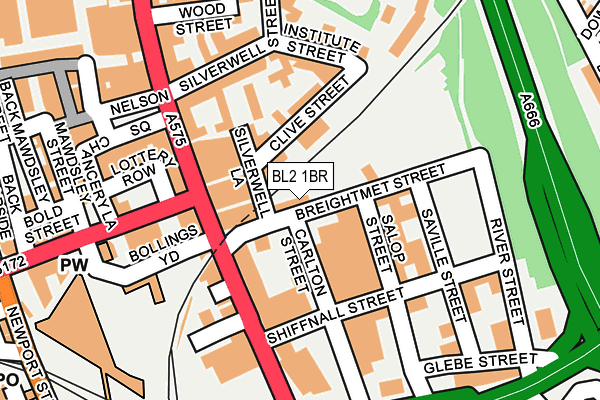 BL2 1BR map - OS OpenMap – Local (Ordnance Survey) BL2 1BR map - OS OpenMap – Local (Ordnance Survey)