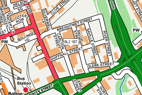 BL2 1BT map - OS OpenMap – Local (Ordnance Survey) BL2 1BT map - OS OpenMap – Local (Ordnance Survey)