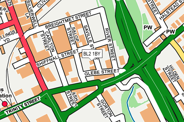BL2 1BY map - OS OpenMap – Local (Ordnance Survey)