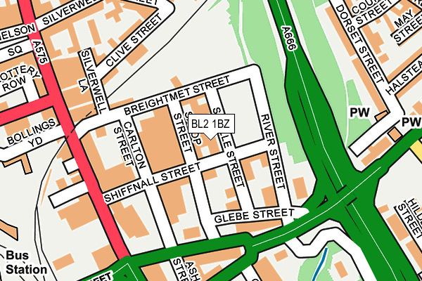 BL2 1BZ map - OS OpenMap – Local (Ordnance Survey) BL2 1BZ map - OS OpenMap – Local (Ordnance Survey)