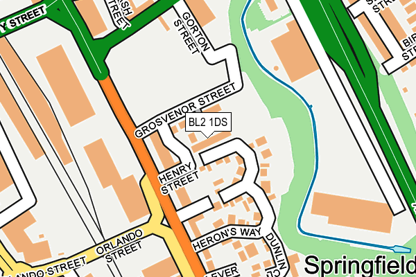 BL2 1DS map - OS OpenMap – Local (Ordnance Survey) BL2 1DS map - OS OpenMap – Local (Ordnance Survey)