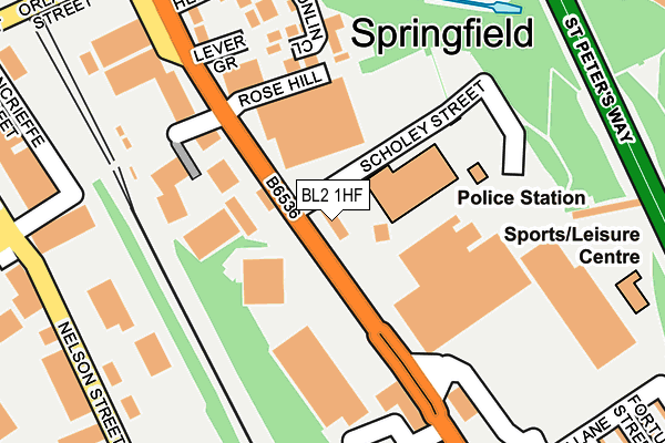 BL2 1HF map - OS OpenMap – Local (Ordnance Survey) BL2 1HF map - OS OpenMap – Local (Ordnance Survey)