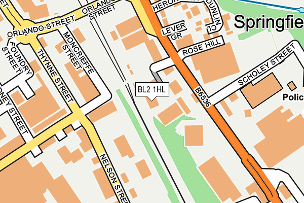 BL2 1HL map - OS OpenMap – Local (Ordnance Survey) BL2 1HL map - OS OpenMap – Local (Ordnance Survey)