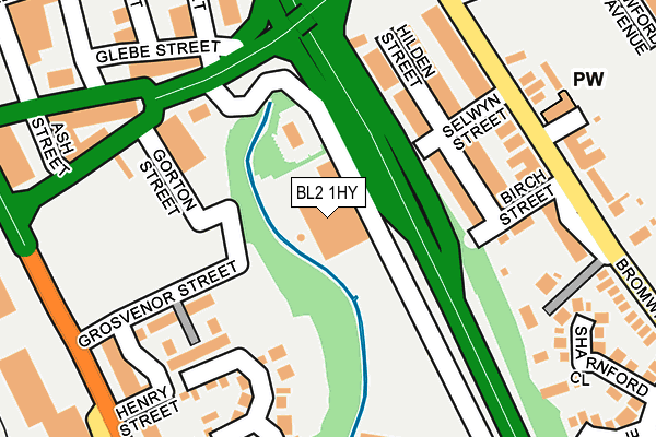 BL2 1HY map - OS OpenMap – Local (Ordnance Survey) BL2 1HY map - OS OpenMap – Local (Ordnance Survey)