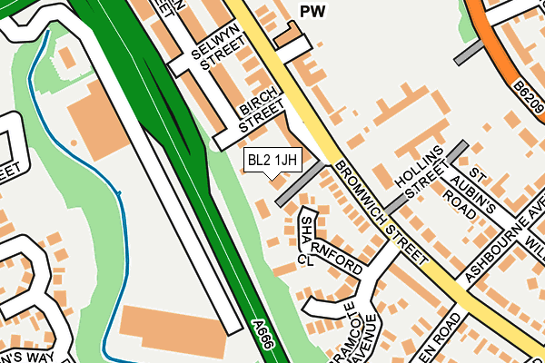 BL2 1JH map - OS OpenMap – Local (Ordnance Survey) BL2 1JH map - OS OpenMap – Local (Ordnance Survey)