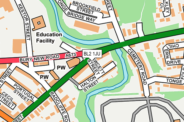 BL2 1JU map - OS OpenMap – Local (Ordnance Survey) BL2 1JU map - OS OpenMap – Local (Ordnance Survey)