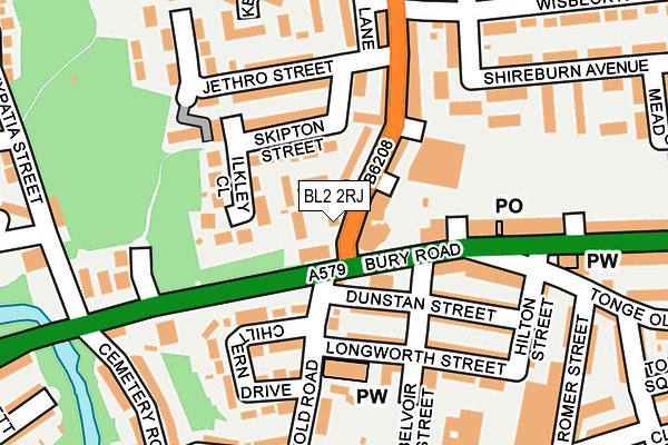 BL2 2RJ map - OS OpenMap – Local (Ordnance Survey) BL2 2RJ map - OS OpenMap – Local (Ordnance Survey)