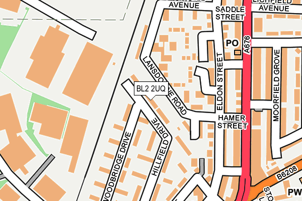 BL2 2UQ map - OS OpenMap – Local (Ordnance Survey) BL2 2UQ map - OS OpenMap – Local (Ordnance Survey)