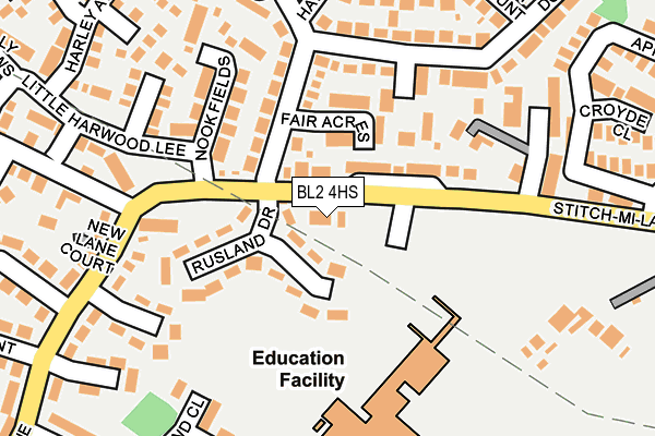 BL2 4HS map - OS OpenMap – Local (Ordnance Survey) BL2 4HS map - OS OpenMap – Local (Ordnance Survey)