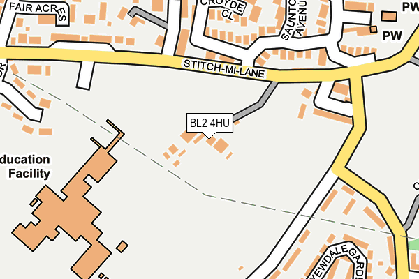 BL2 4HU map - OS OpenMap – Local (Ordnance Survey) BL2 4HU map - OS OpenMap – Local (Ordnance Survey)