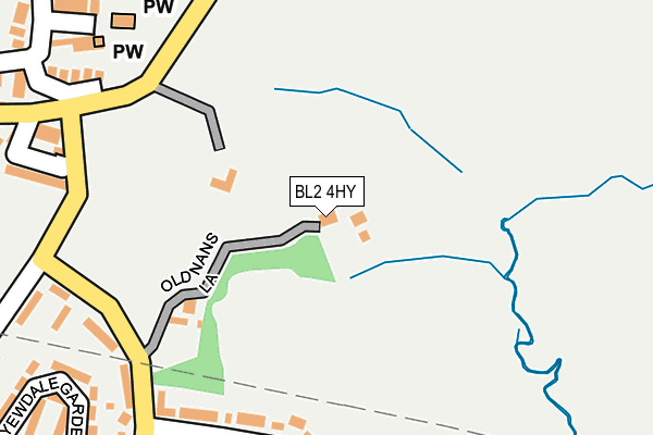 BL2 4HY map - OS OpenMap – Local (Ordnance Survey) BL2 4HY map - OS OpenMap – Local (Ordnance Survey)