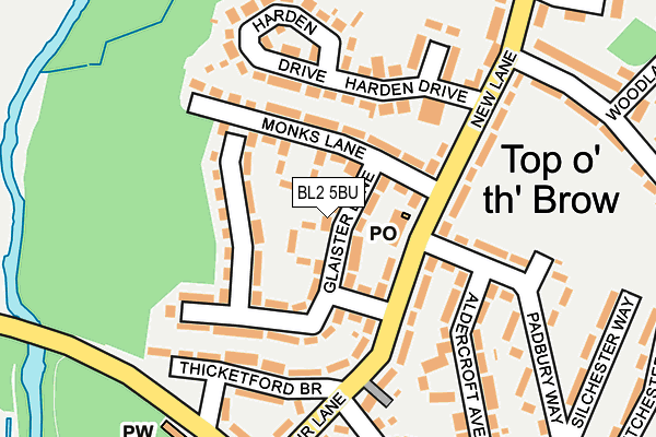 BL2 5BU map - OS OpenMap – Local (Ordnance Survey) BL2 5BU map - OS OpenMap – Local (Ordnance Survey)