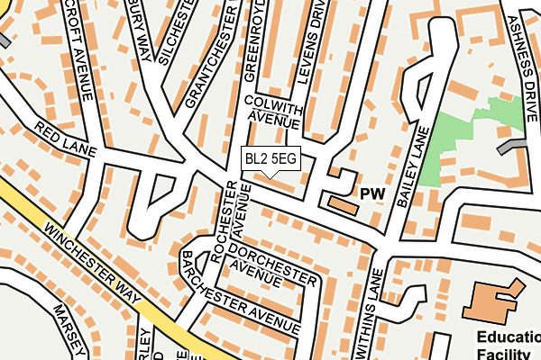 BL2 5EG map - OS OpenMap – Local (Ordnance Survey) BL2 5EG map - OS OpenMap – Local (Ordnance Survey)