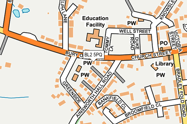 BL2 5PQ map - OS OpenMap – Local (Ordnance Survey) BL2 5PQ map - OS OpenMap – Local (Ordnance Survey)