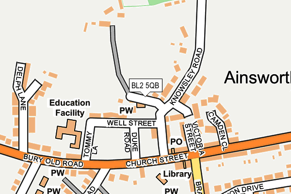 BL2 5QB map - OS OpenMap – Local (Ordnance Survey) BL2 5QB map - OS OpenMap – Local (Ordnance Survey)