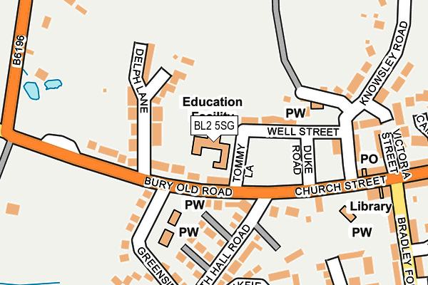 BL2 5SG map - OS OpenMap – Local (Ordnance Survey) BL2 5SG map - OS OpenMap – Local (Ordnance Survey)