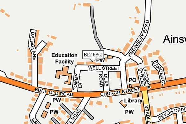 BL2 5SQ map - OS OpenMap – Local (Ordnance Survey) BL2 5SQ map - OS OpenMap – Local (Ordnance Survey)